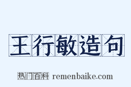王行敏造句是什么意思的图片